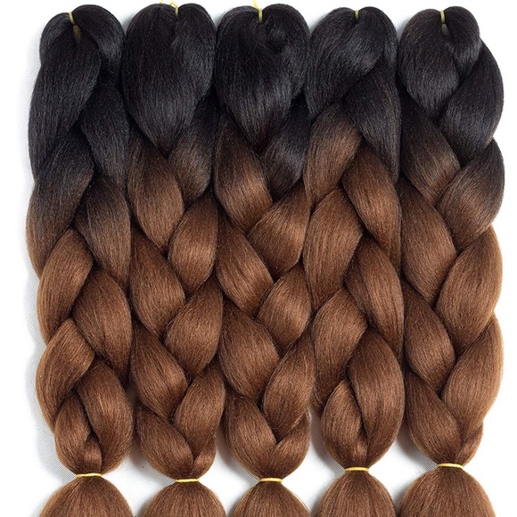 5 packs of Black Brown ombré braiding hair *NWT* main image 4